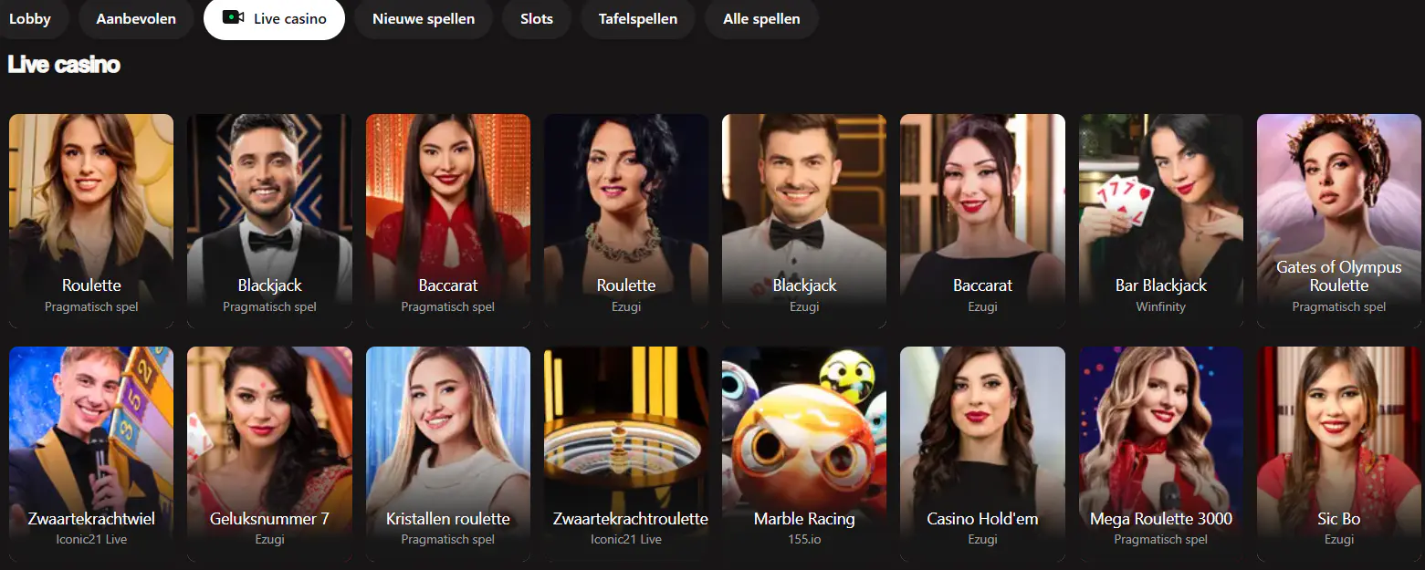 betninja casino live dealers